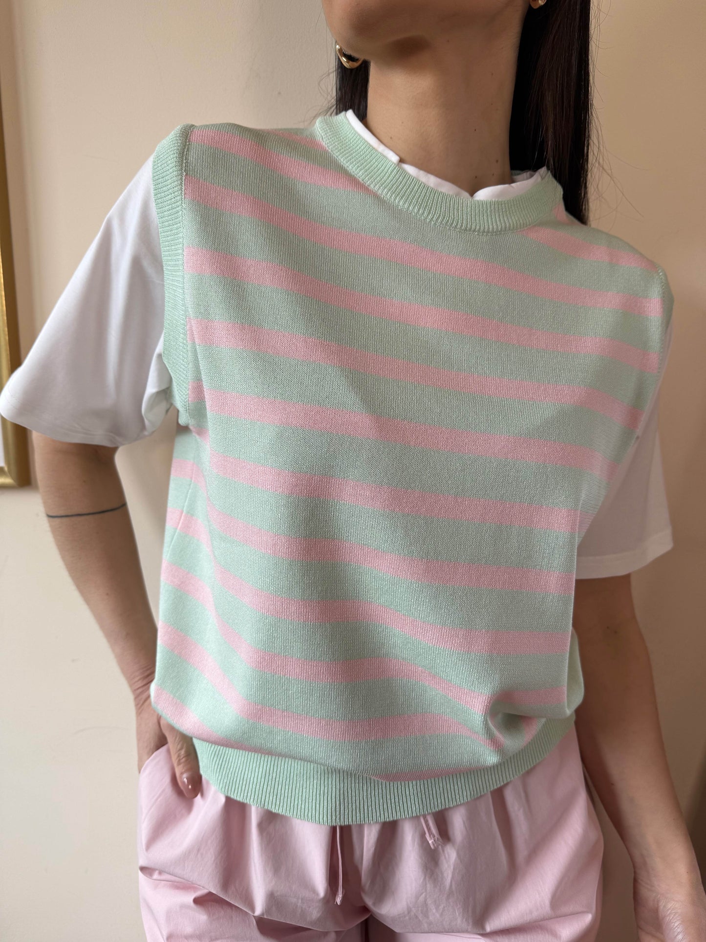 Maglia gilet color +3 colori