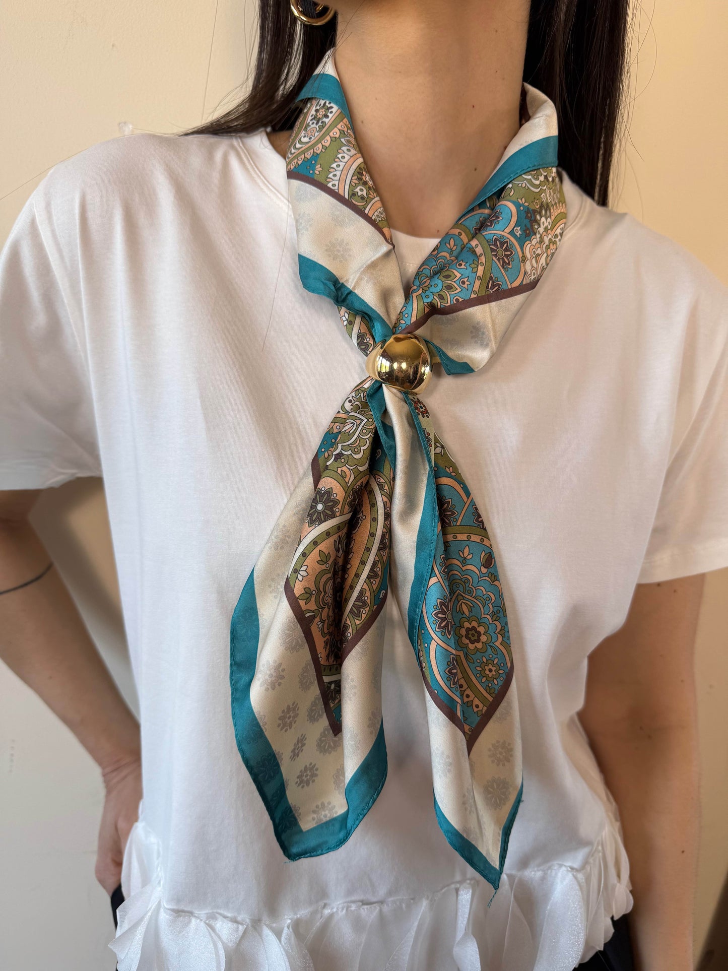 Foulard Marlena petrolio