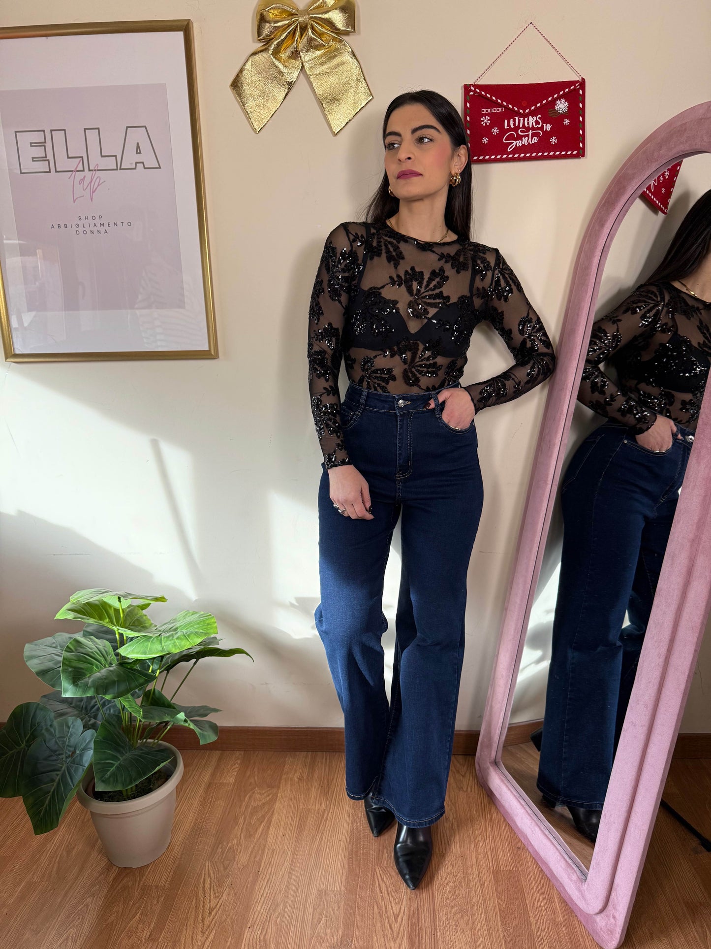 Body nude paillettes