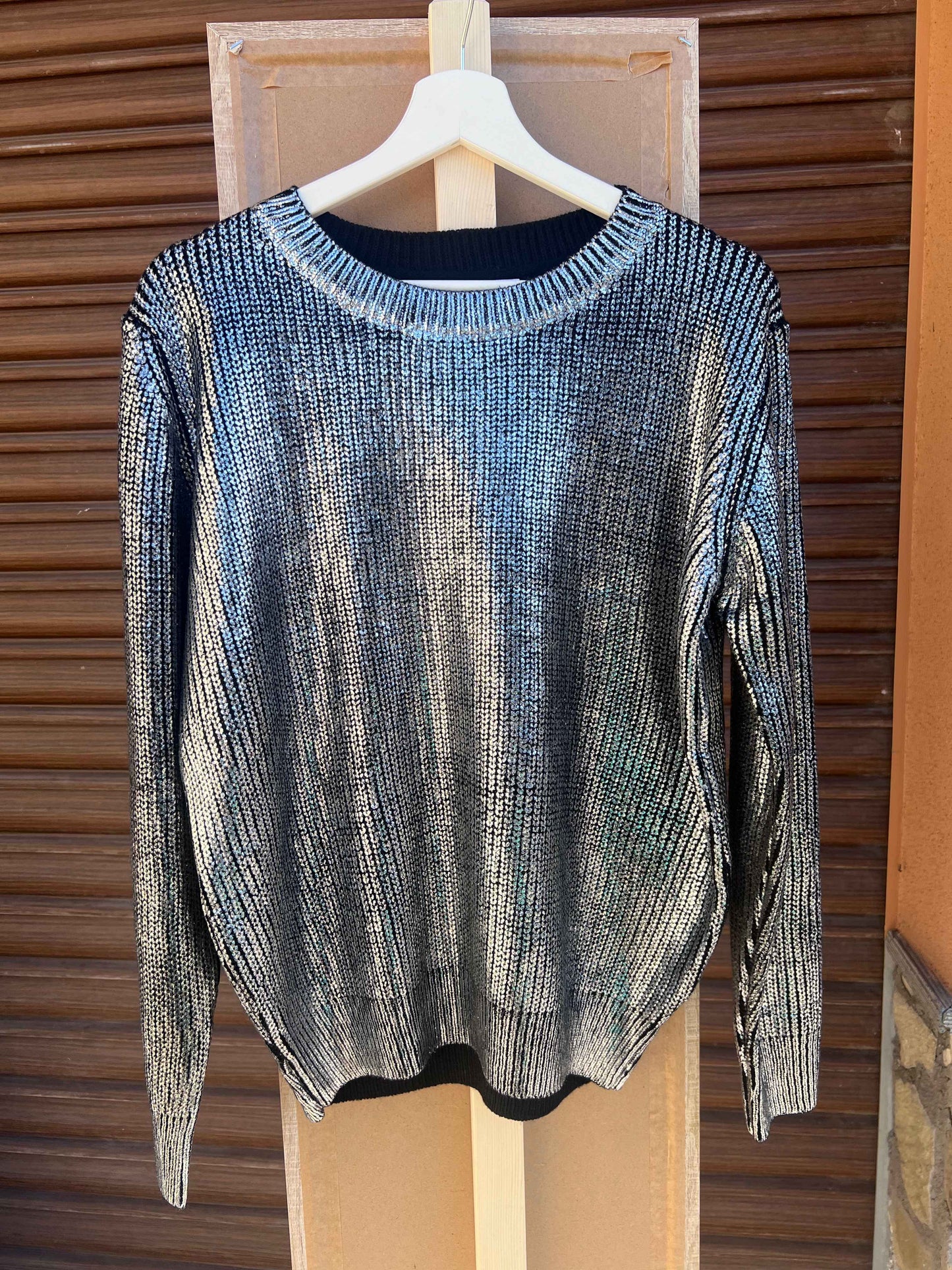 Pull laminato argento