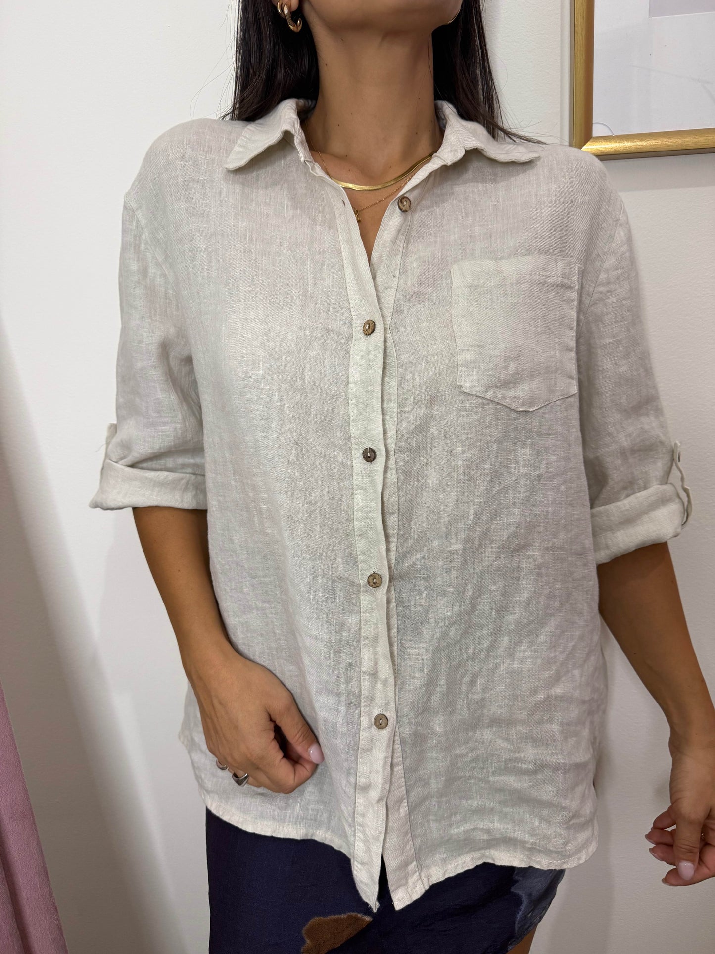 Camicia 100% lino