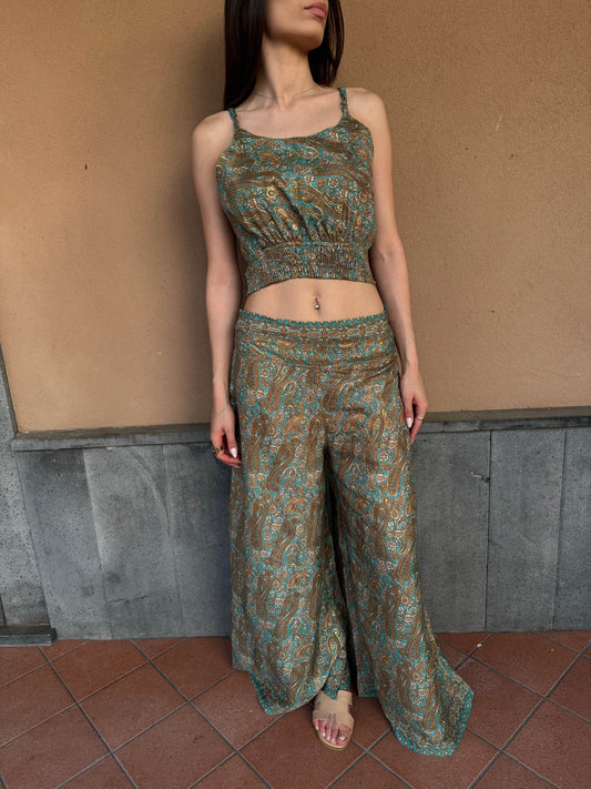 Coordinato Bollywood azzurro