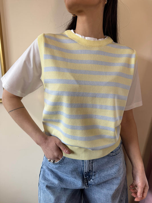 Maglia gilet color +3 colori