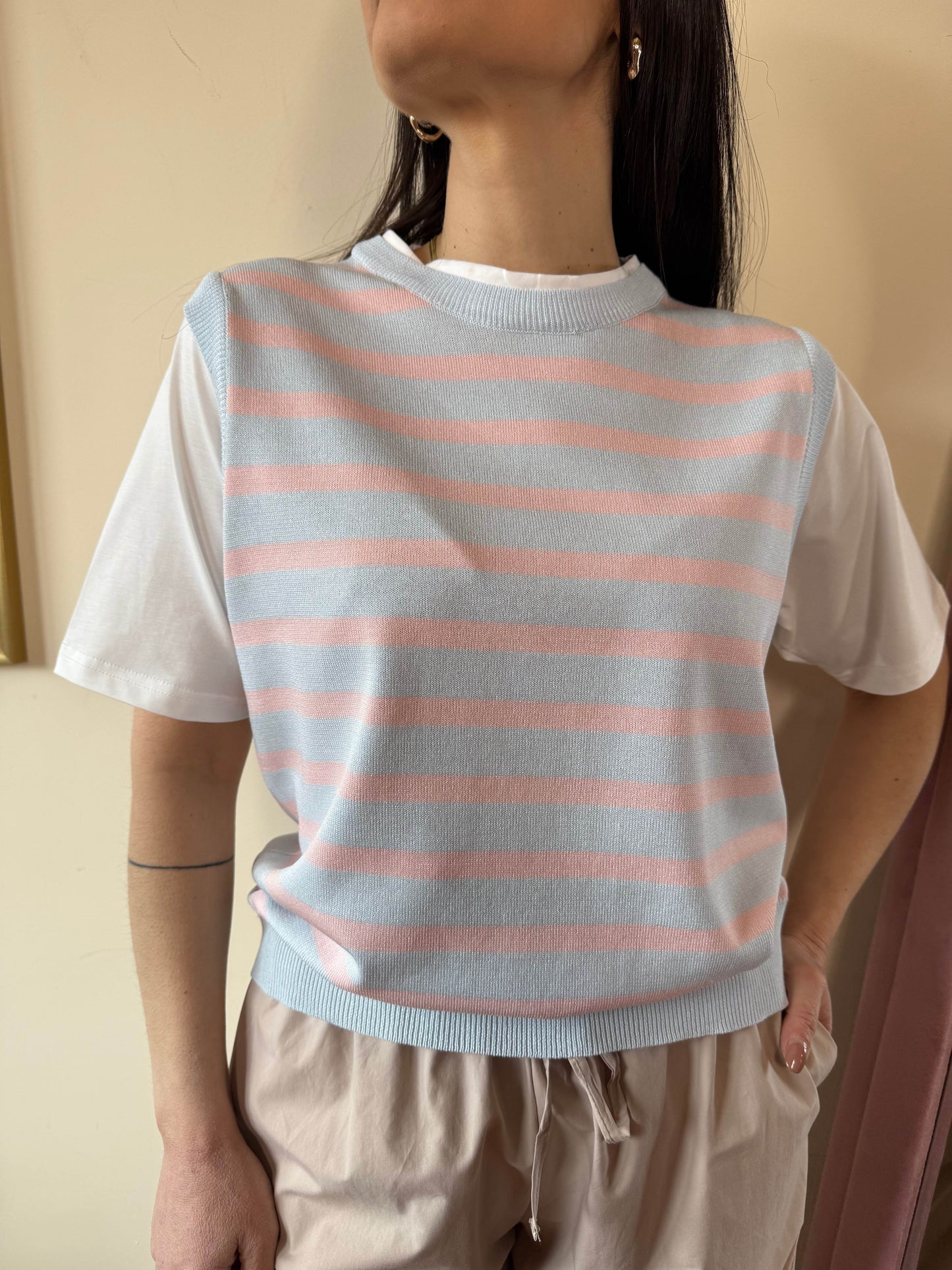 Maglia gilet color +3 colori