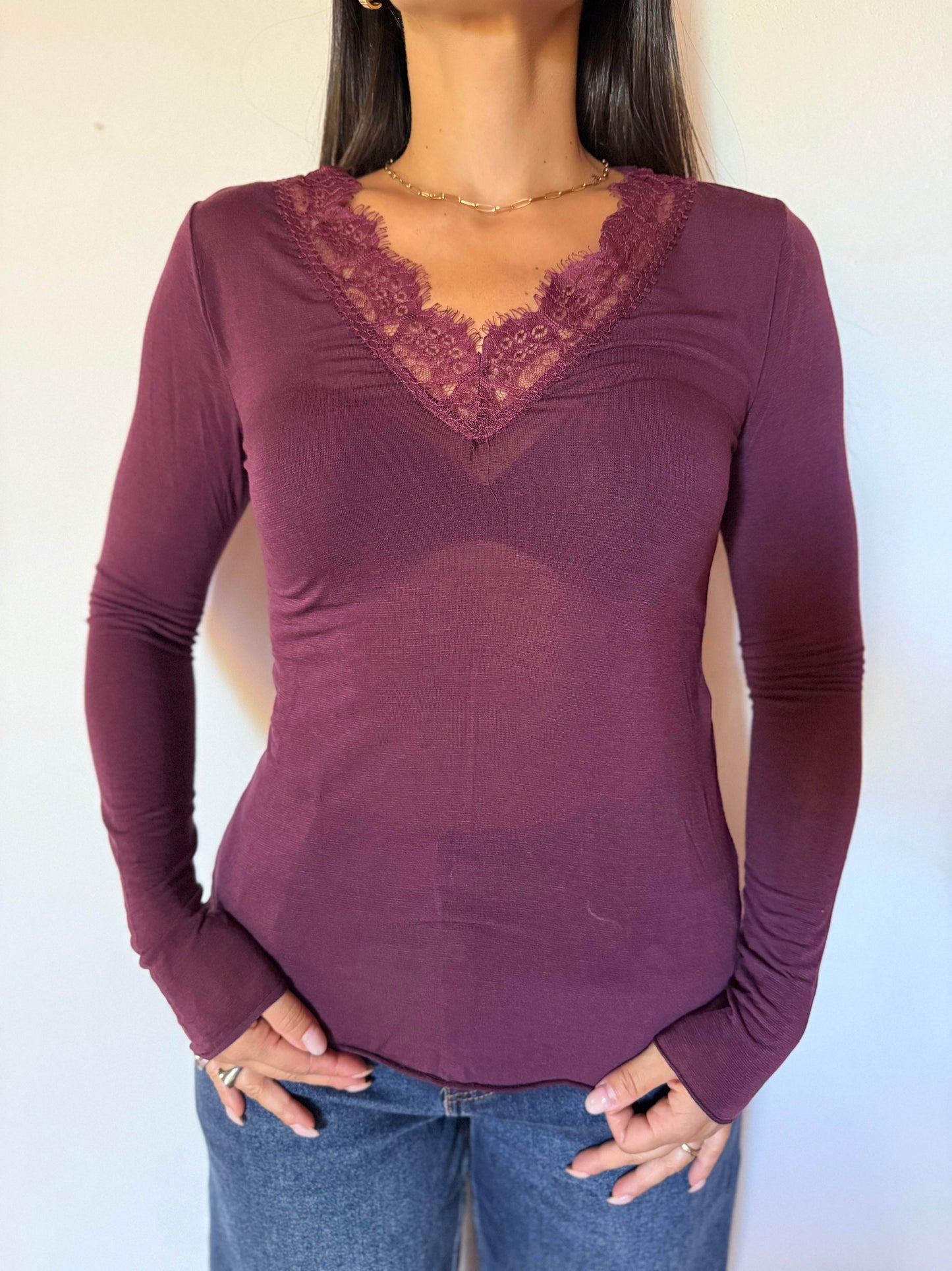 Maglia basic pizzo