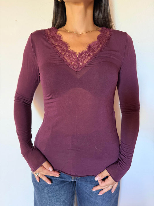 Maglia basic pizzo