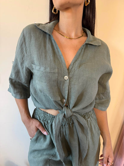 Coordinato 100% lino +2 colori