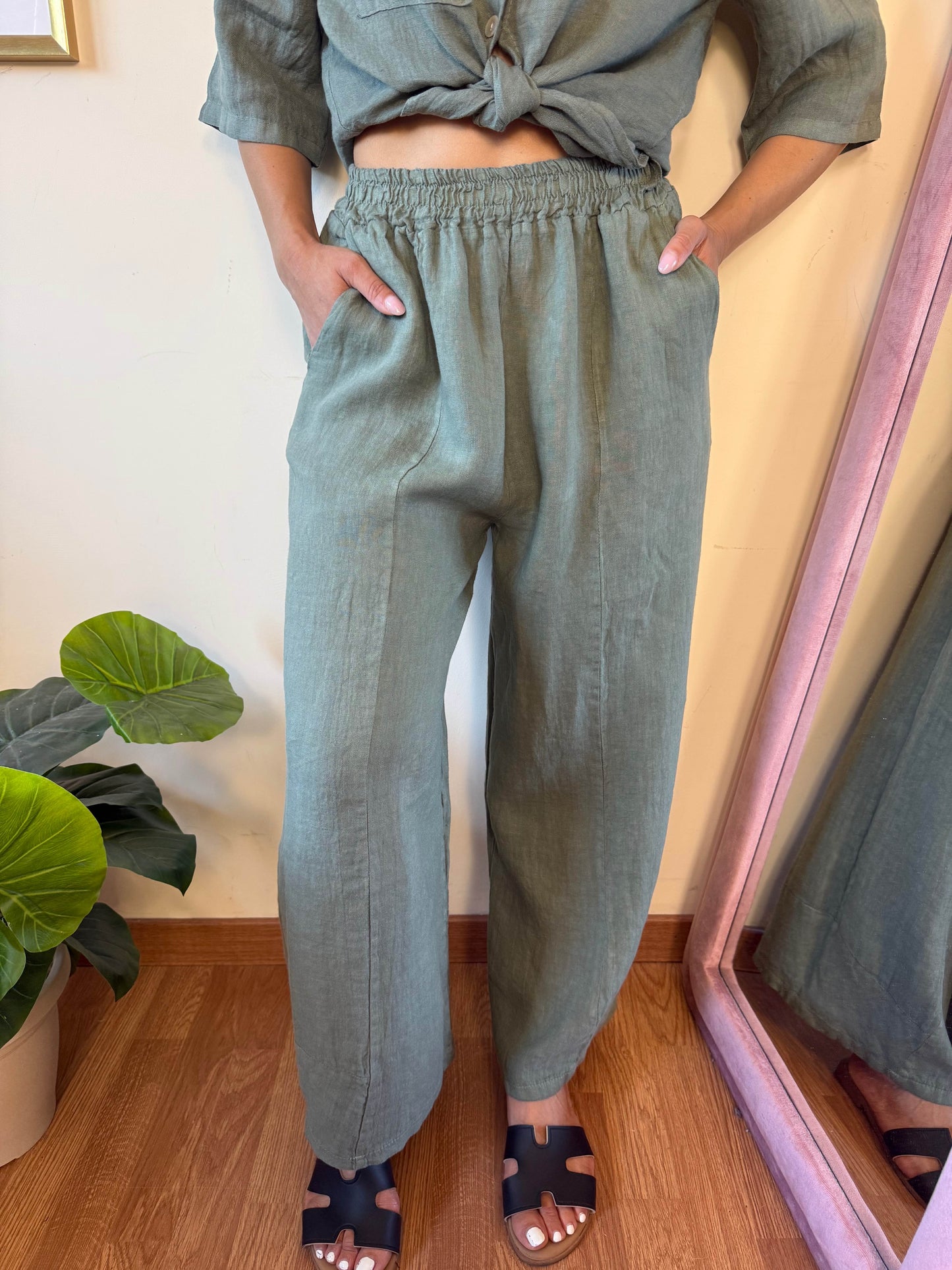 Coordinato 100% lino +2 colori