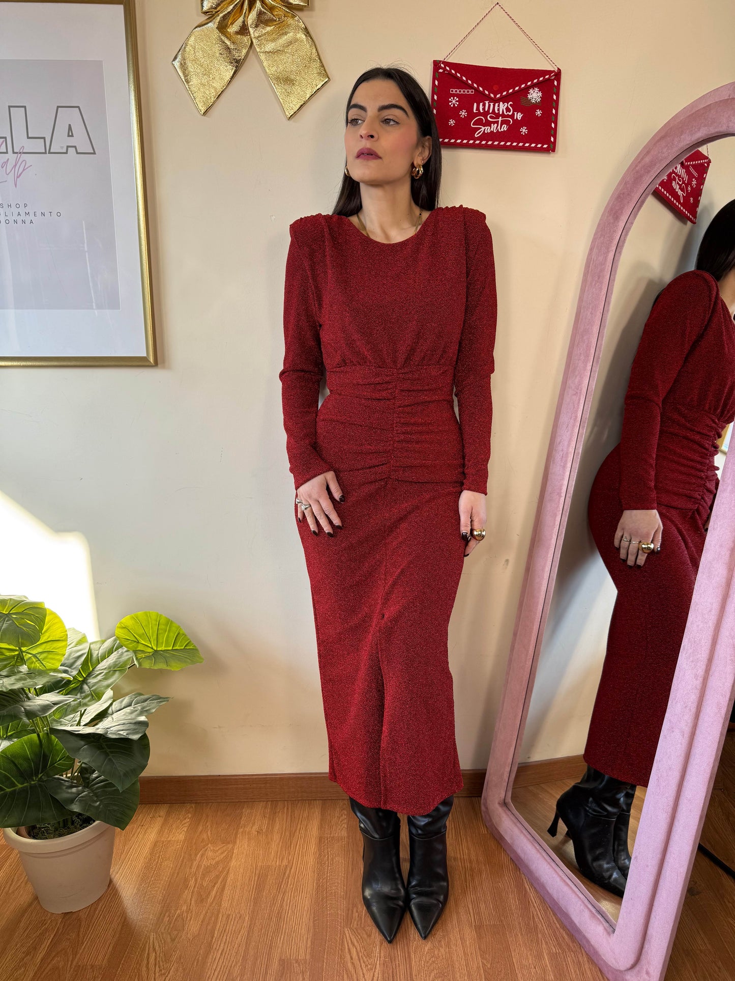 Abito lurex spalline