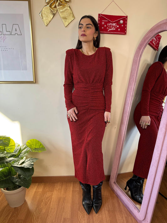 Abito lurex spalline