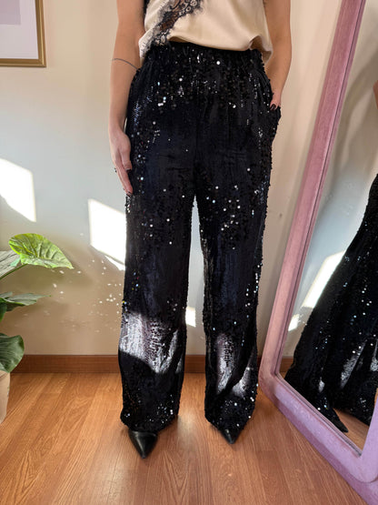 Pantalone velvet paillettes