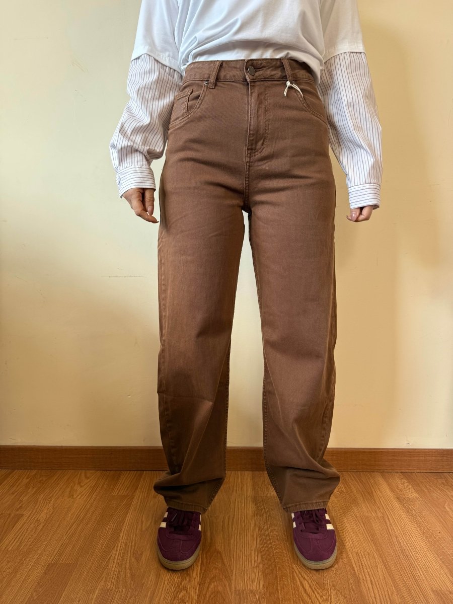 Jeans choco barrel - Ella Lab